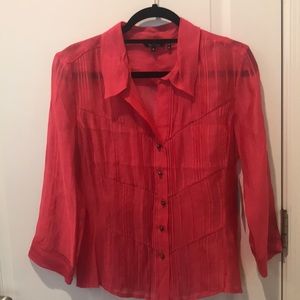 NWT Azalea color sheer blouse